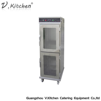 E-DBW-12B-21E รถเข็นอุ่นไฟฟ้า Commercial 2-Glass Door 24 Layers Food Warmer Cart