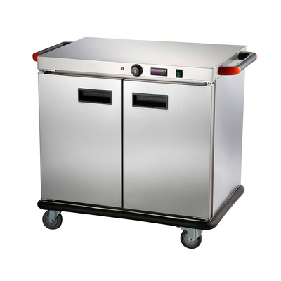 EWC-22 รถเข็นอุ่นไฟฟ้าสำหรับโรงแรมเชิงพาณิชย์ 2 ประตู 22 ชั้นรถเข็นอุ่นอาหาร