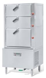 P-SC-3 สไตล์จีนหุงข้าวหม้อหุงข้าวแก๊ส 3-Deck Sea Food Steam Cabinet