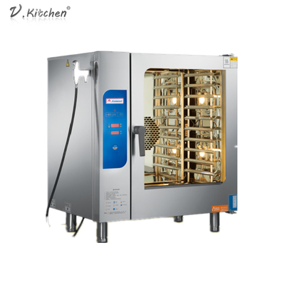 ร้านอาหารเบเกอรี่อบ 10 ถาด Combi Convection Oven
