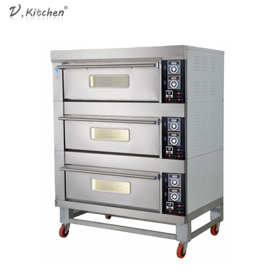 Countertop Convection 60kw เตาอบแก๊สชั้นเดียวสำหรับพิซซ่า