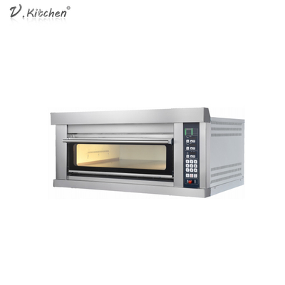 เครื่องทำขนมปังสแตนเลส 180KW Triple Deck Six Plates