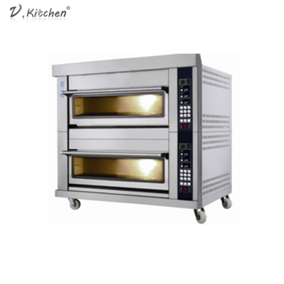 เครื่องทำขนมปังสแตนเลส 180KW Triple Deck Six Plates